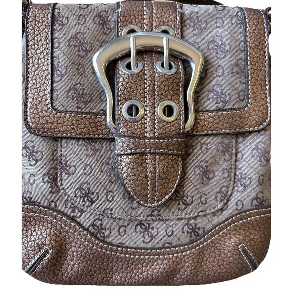 Vintage Guess Y2K 90s 2000s Studded Hand Shoulder Bag Purse Monogram Crossbody - Picture 12 of 14